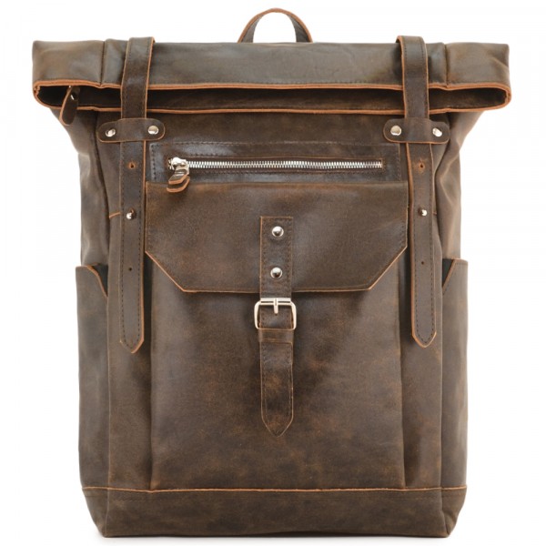 Мужской кожаный рюкзак "Орландо" (коричневая наппа). фото 1