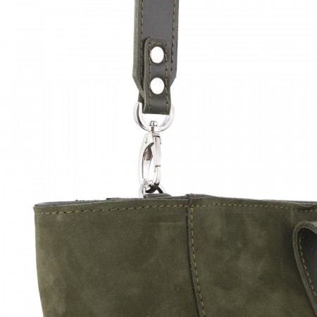 Кожаная женская сумка "Калипсо" (хаки)