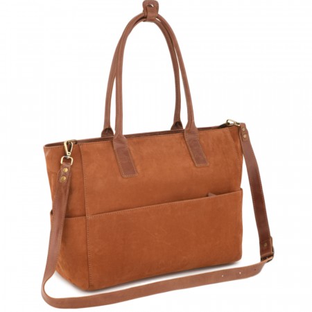 Кожаная женская сумка "Калипсо" (рыжая)