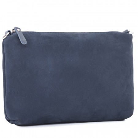 Кожаная косметичка "Лорен" (синяя)