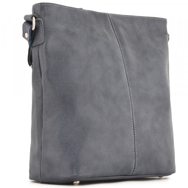 Женская кожаная сумка "Долорес" (джинс). фото 1