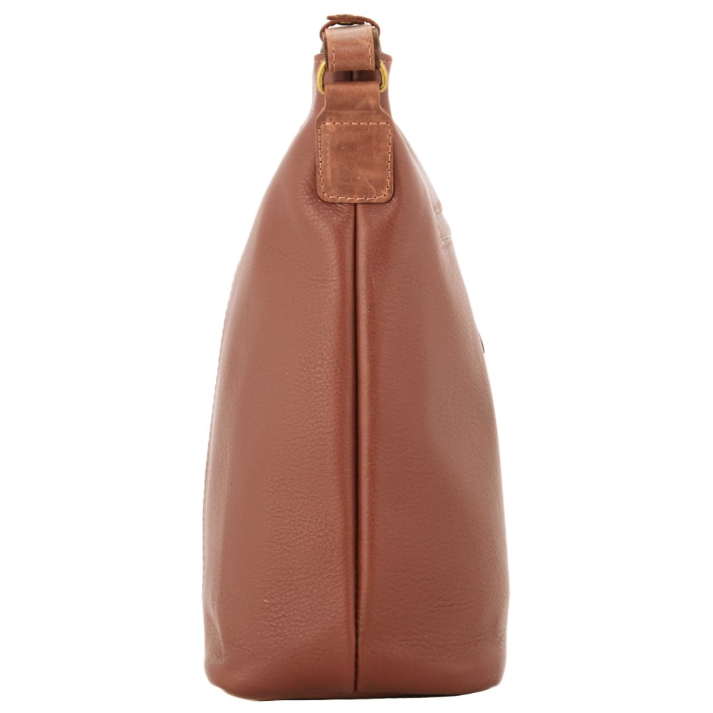 Женская кожаная сумка "Долорес" (коньяк)