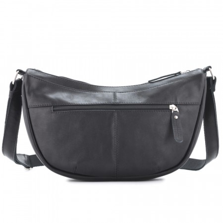 Женская кожаная сумка "Ладога" (черная)