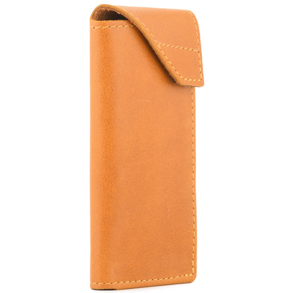 Кожаный футляр для очков "Марокко" (желтый)