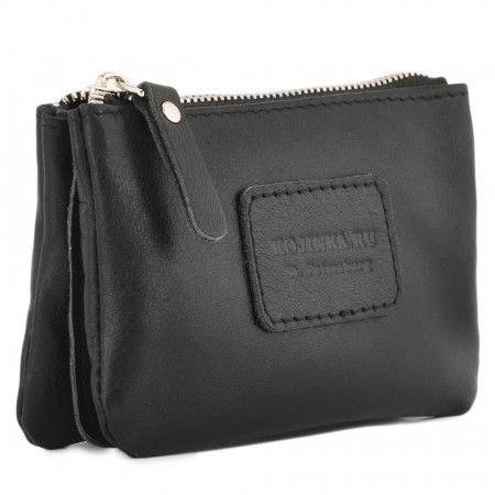 Кожаный кошелек "Солярис" (черный)