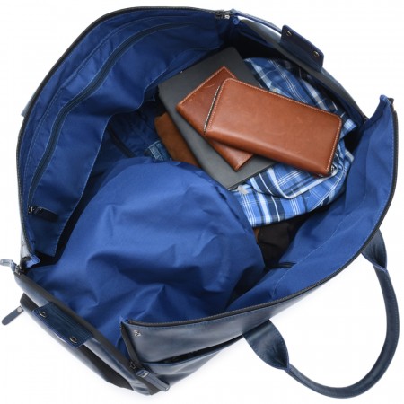 Кожаная сумка-портплед "Титан" (синий)