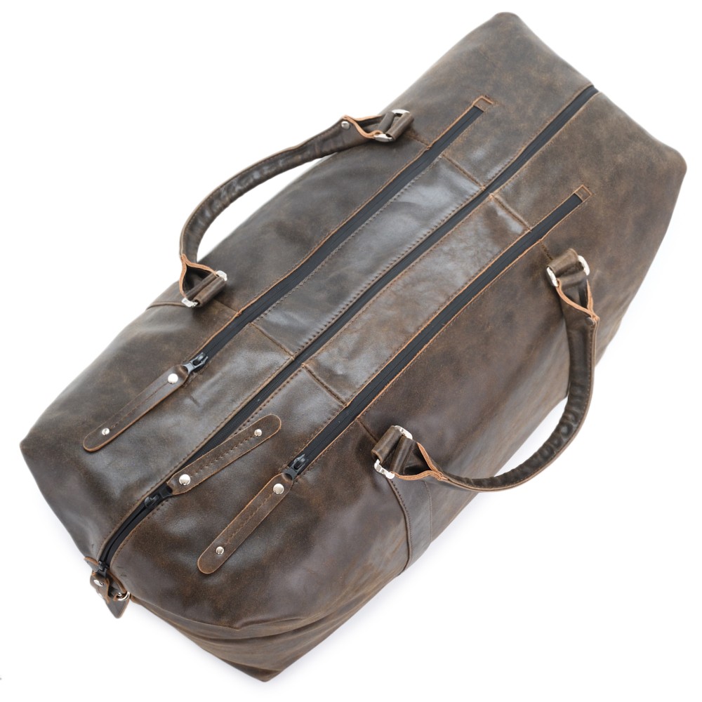 Кожаная дорожно-спортивная сумка "Англия БИГ" (коричневая наппа)