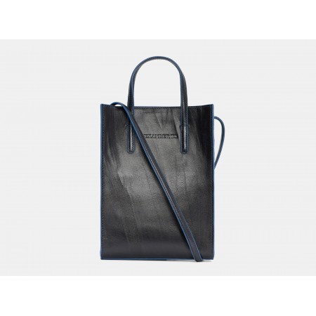 Женская кожаная сумка "Болеро" (синяя)