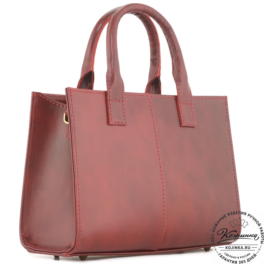 Женская кожаная сумка "Анабель" (вишня)