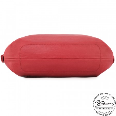  Женский кожаный рюкзак "Паулина" (малина) 