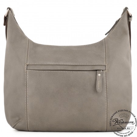 Женская кожаная сумка "Сабрина" (фактура серая)