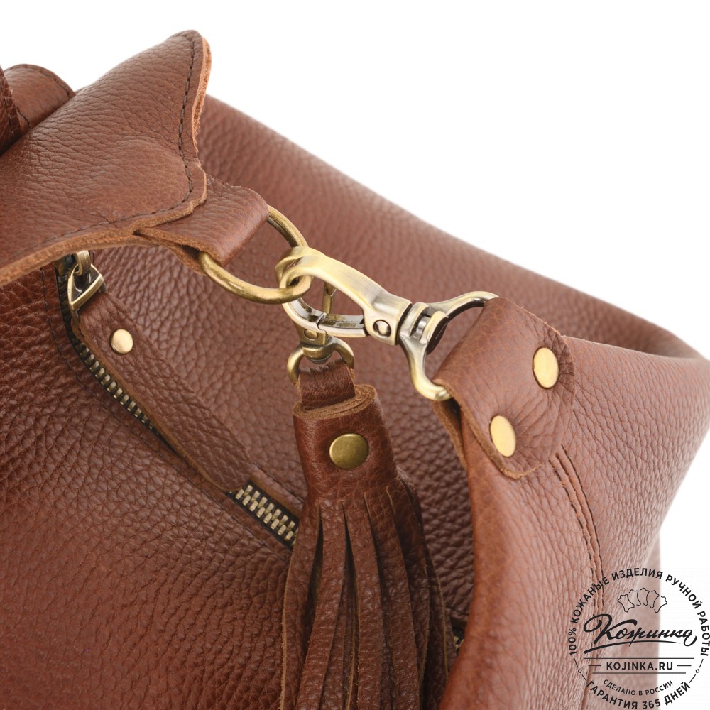 Женский кожаный рюкзак "Афродита" (фактура коричневый)