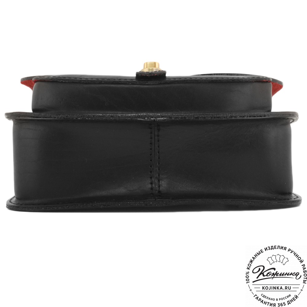 Кожаная сумка ручной работы "Париж" - с ручкой (черный)