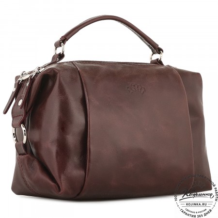 Женская кожаная сумка "Малибу" (марсала)
