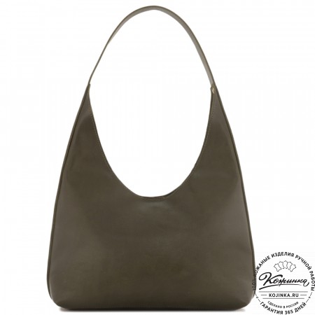 Женская кожаная сумка-шоппер "Ямайка" (хаки сиама) 