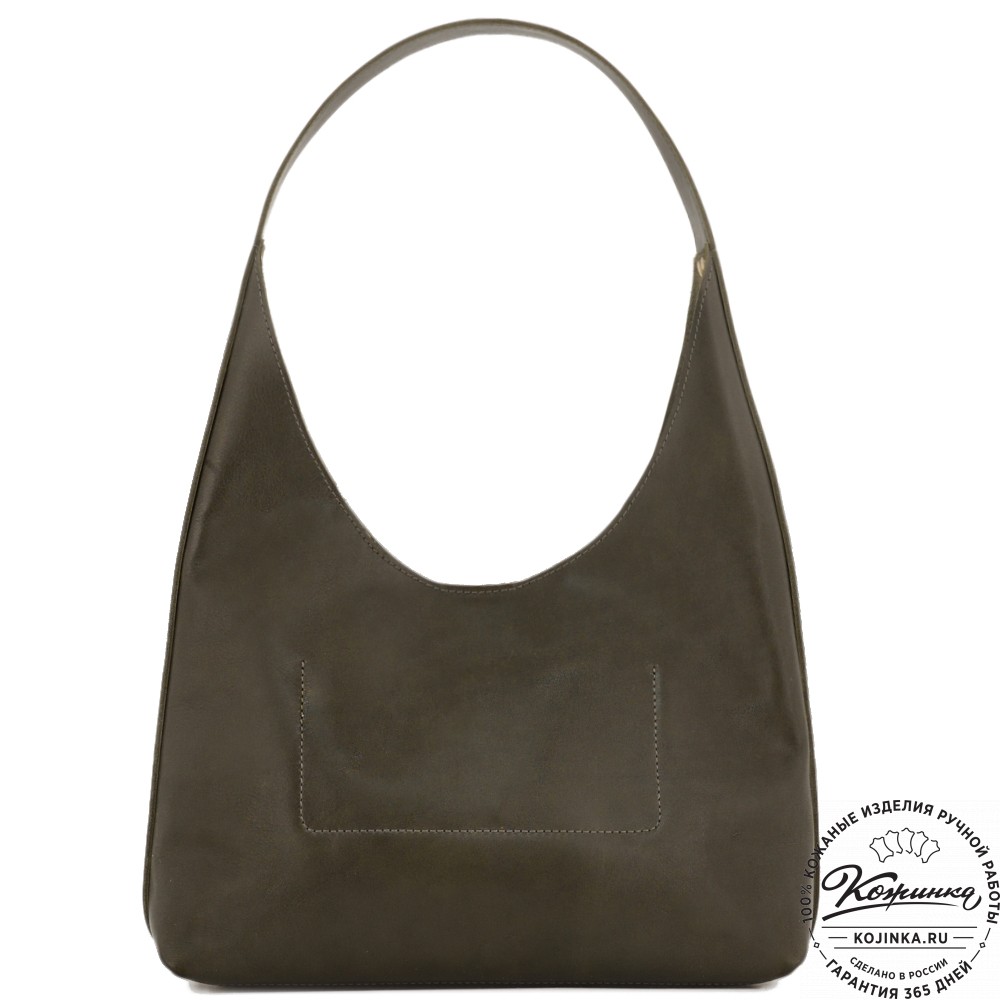 Женская кожаная сумка-шоппер "Ямайка" (хаки сиама) 