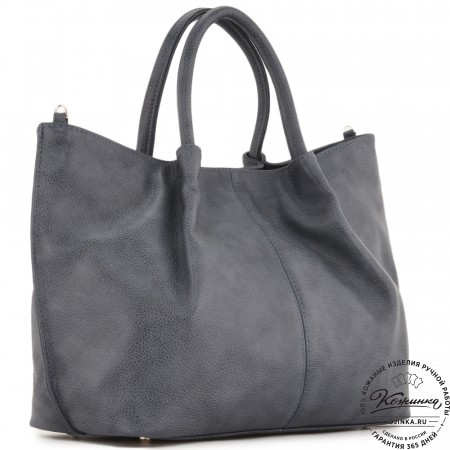 Женская кожаная сумка "Лира" (джинс)