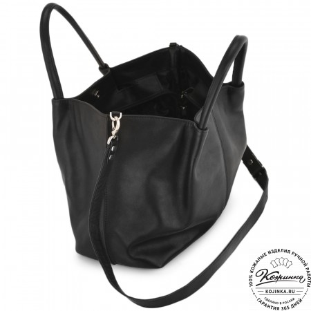 Женская кожаная сумка "Лира" (черный)