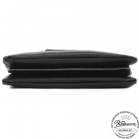 Кожаный кошелек "Солярис" (черный)