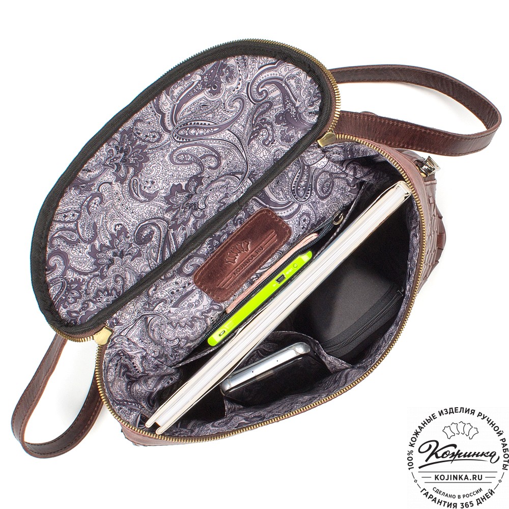 Женский кожаный рюкзак "Фелиция" (коричневый антик)