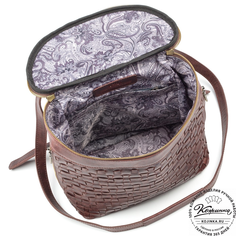 Женский кожаный рюкзак "Фелиция" (коричневый антик)