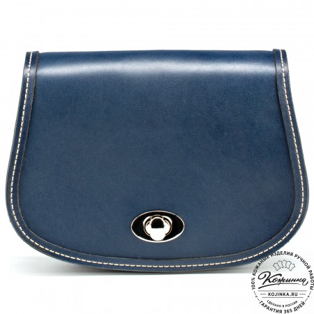 Женская кожаная сумка "Вивьен" (синяя)