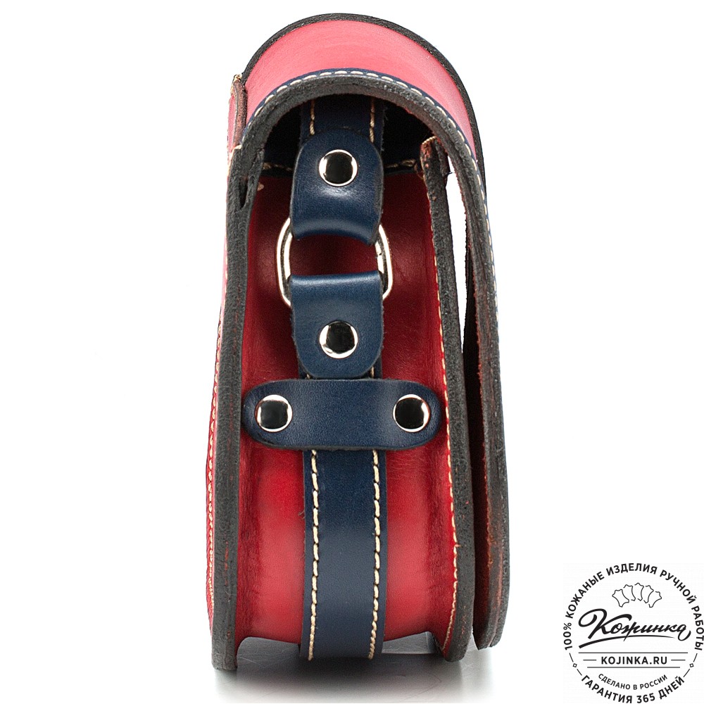 Женская кожаная сумка "Вивьен" (красная)