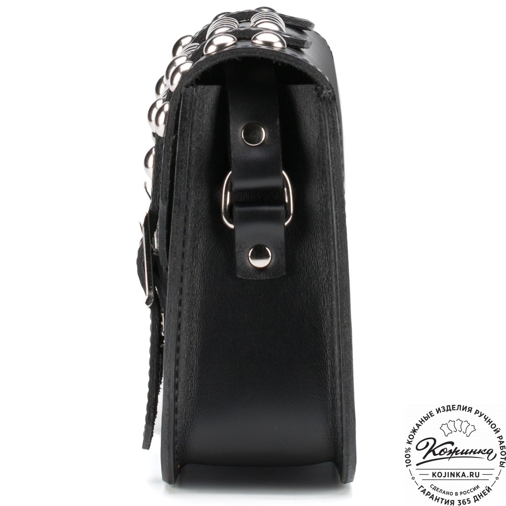 Женская кожаная сумка "Наоми" (чёрная)