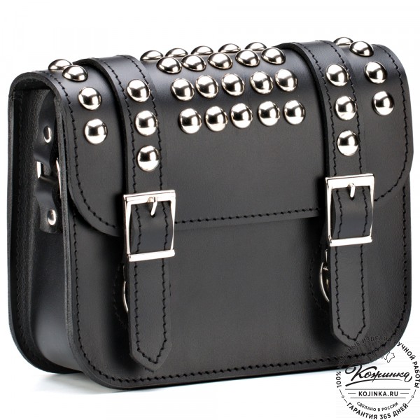 Женская кожаная сумка "Наоми" (чёрная). фото 1