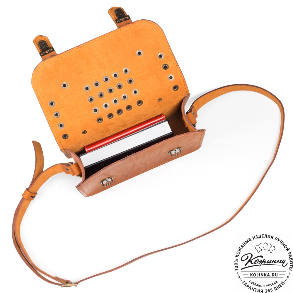 Женская кожаная сумка "Наоми" (рыжая)