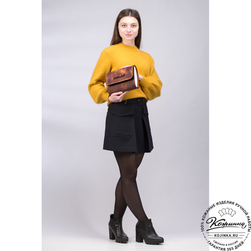 Кожаный ежедневник на кольцах "Самуэль" (старение)