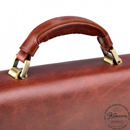 Кожаный портфель "Борменталь" (рыжий антик)