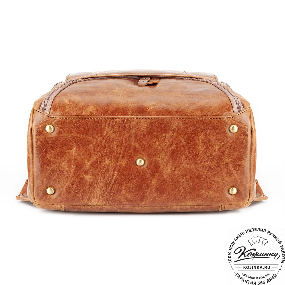 Кожаный рюкзак "Вена" (рыжий антик)