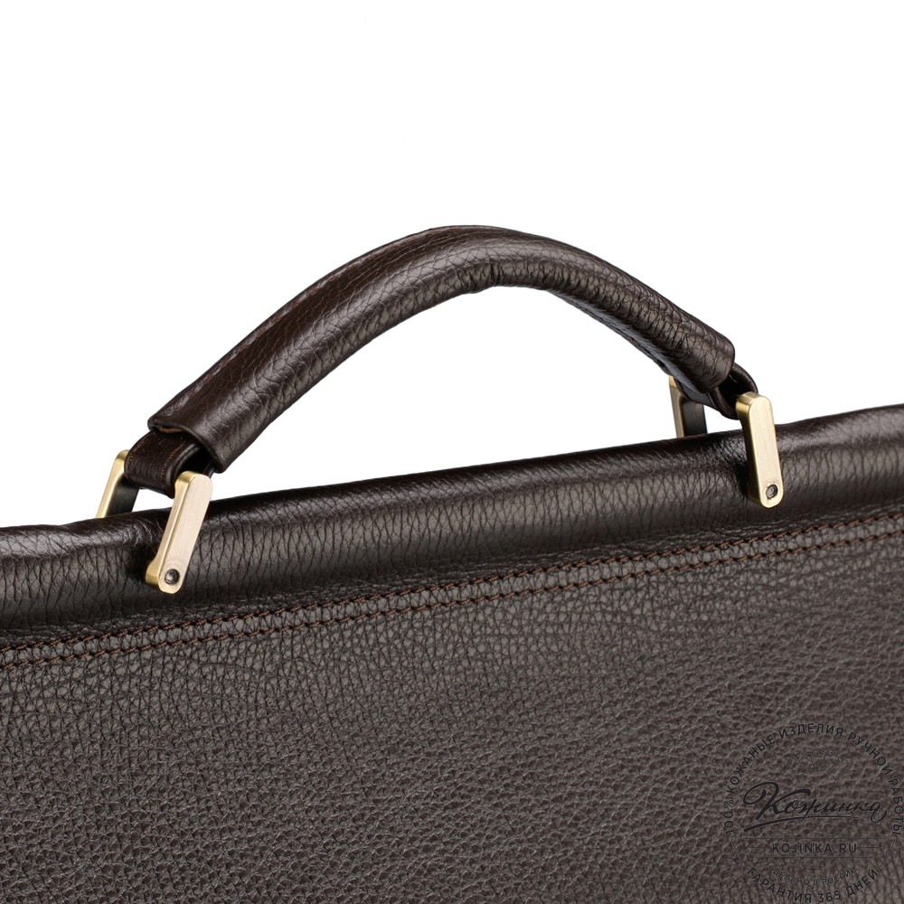 Кожаный портфель "Руби" (тёмно-коричневый)