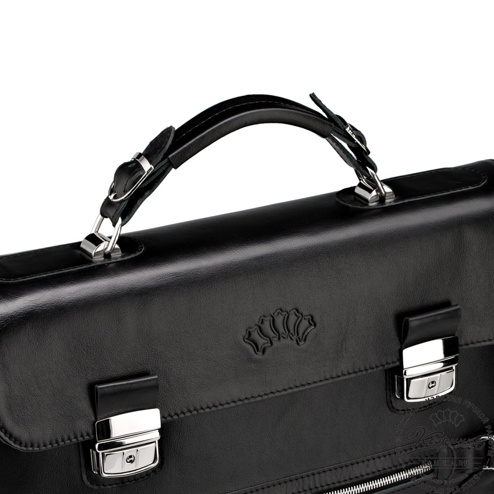 Кожаный портфель "Сталкер" (черный)