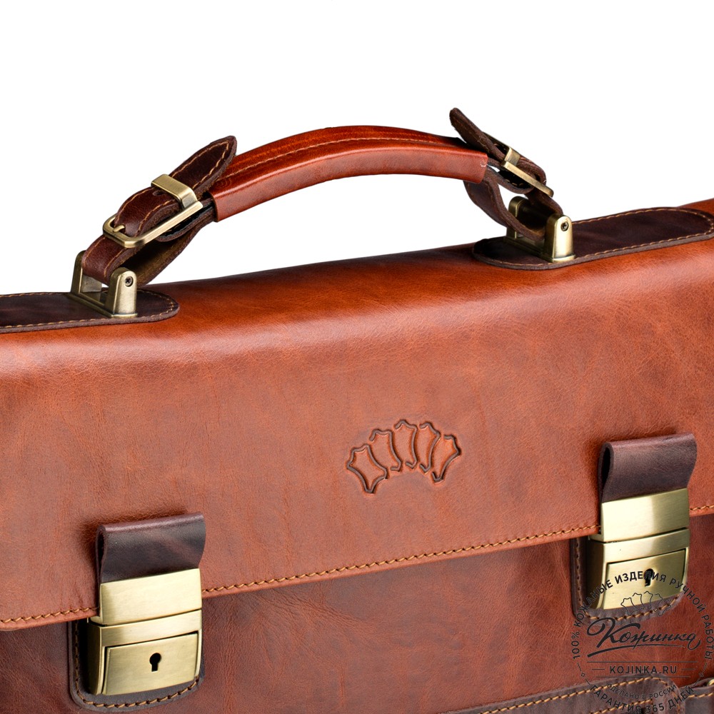 Кожаный портфель "Сталкер" (рыжий антик)