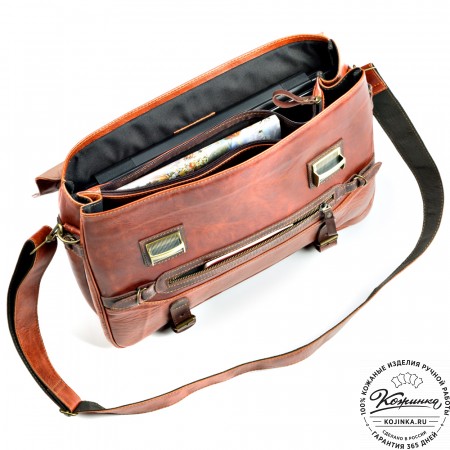 Кожаный портфель "Сталкер" (рыжий антик)