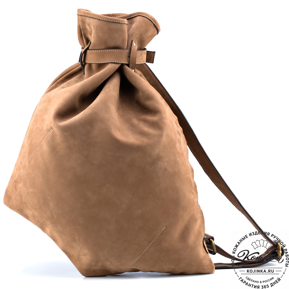 Кожаный рюкзак "Селена" (какао нубук)