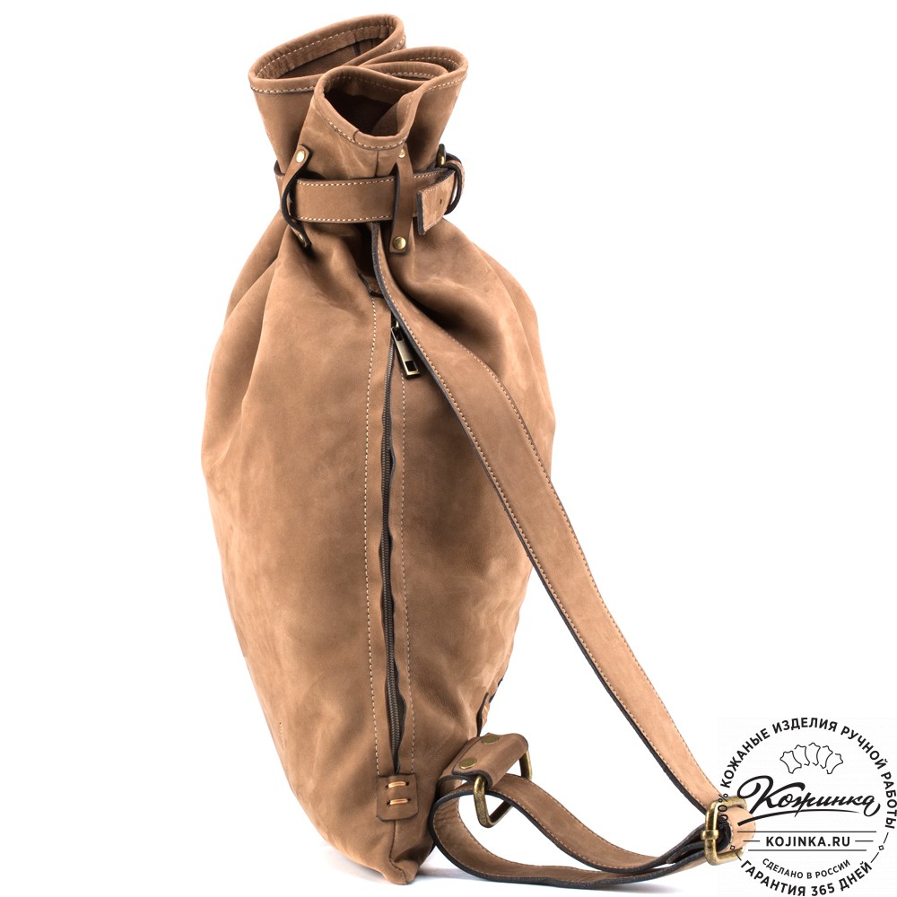 Кожаный рюкзак "Селена" (какао нубук)