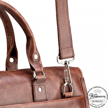 Кожаная деловая сумка "Вильямс" (светло-коричневая) 