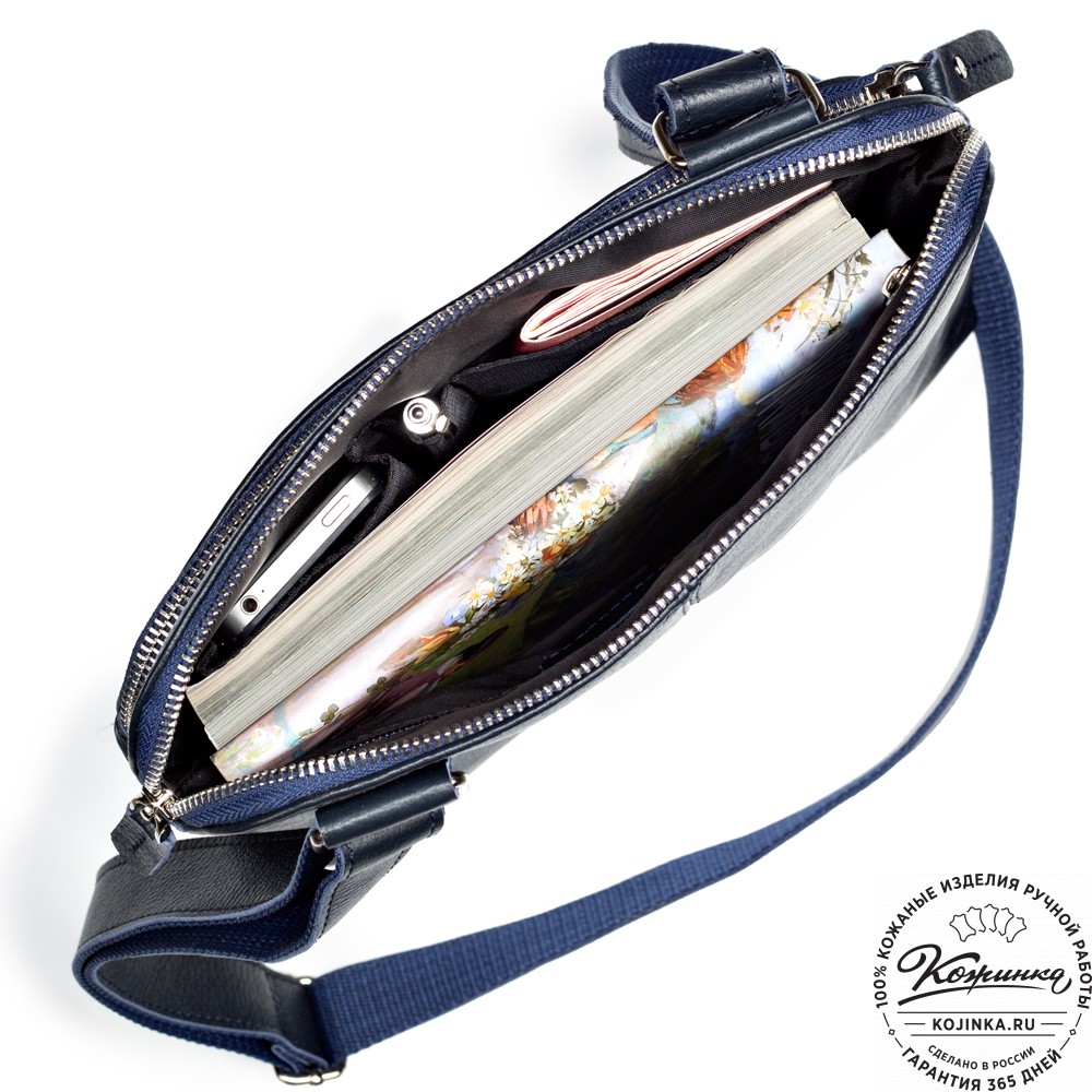 Кожаная сумка "Дороти" (синяя)