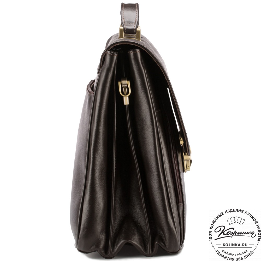 Кожаный портфель "Саймон" (тёмно-коричневый)