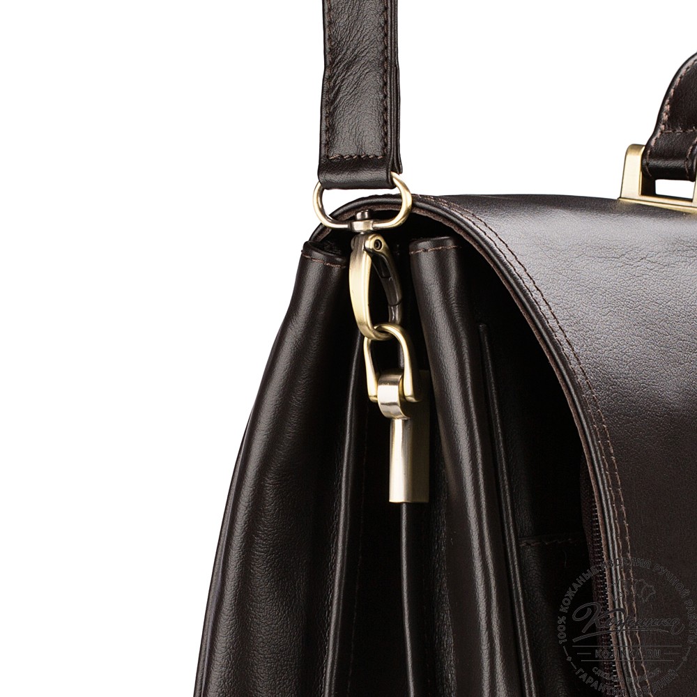 Кожаный портфель "Саймон" (тёмно-коричневый)