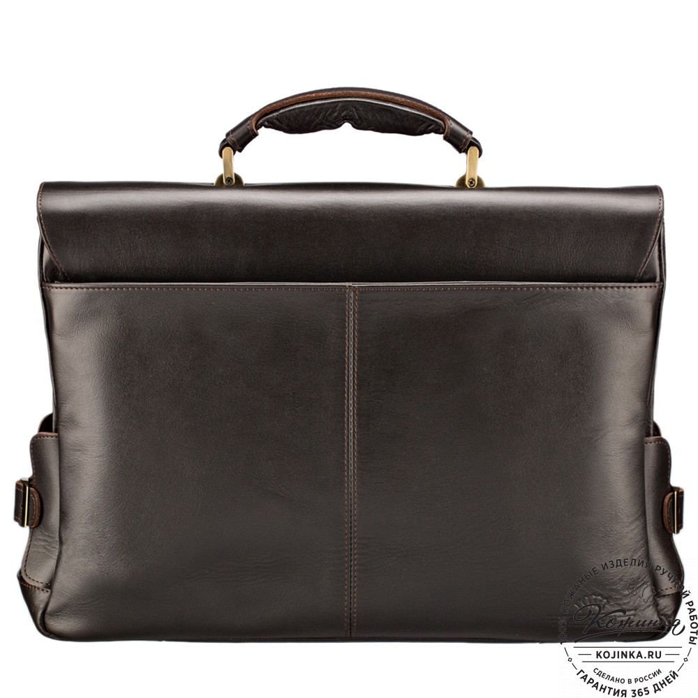Кожаный портфель "Борменталь" (тёмно-коричневый)