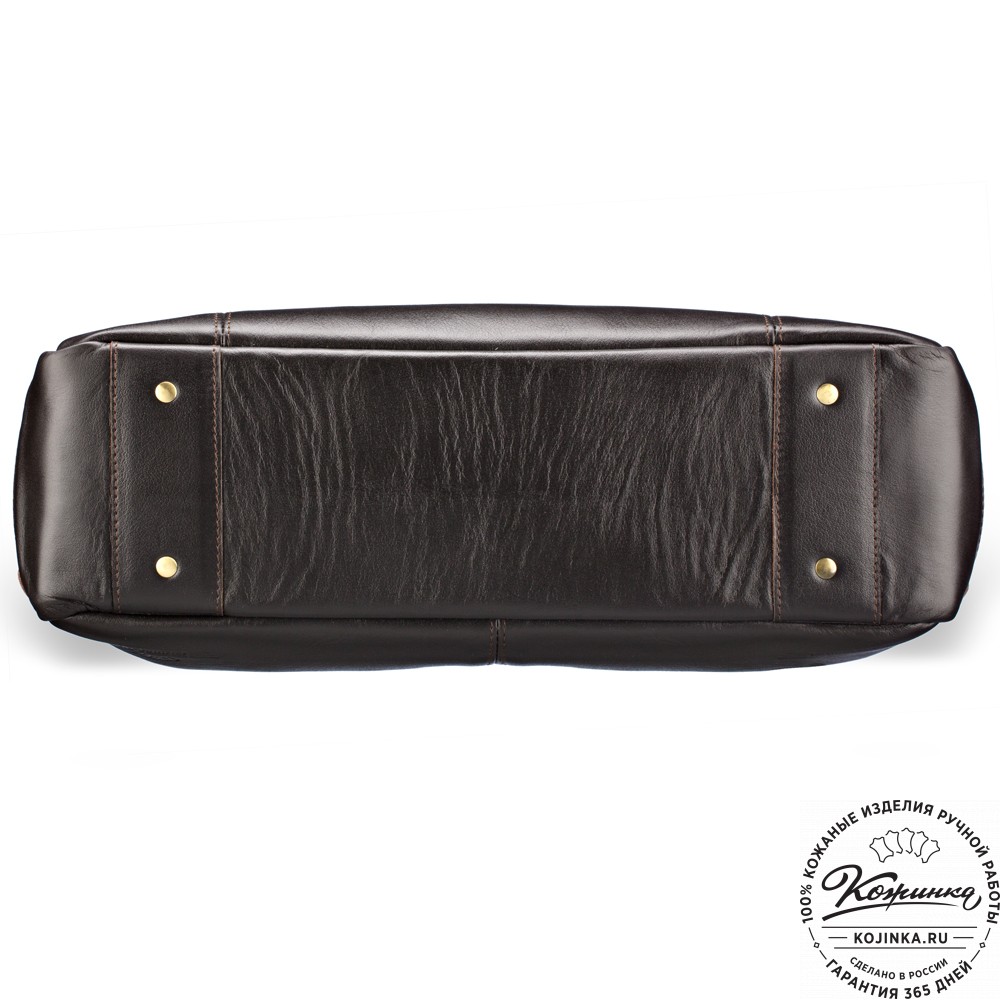 Кожаный портфель "Борменталь" (тёмно-коричневый)