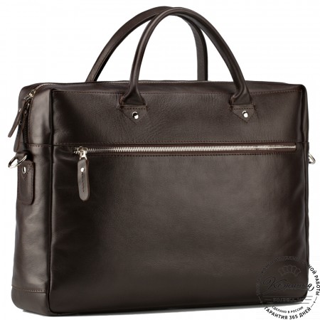 Кожаная деловая сумка "Спайк" (коричневая) 