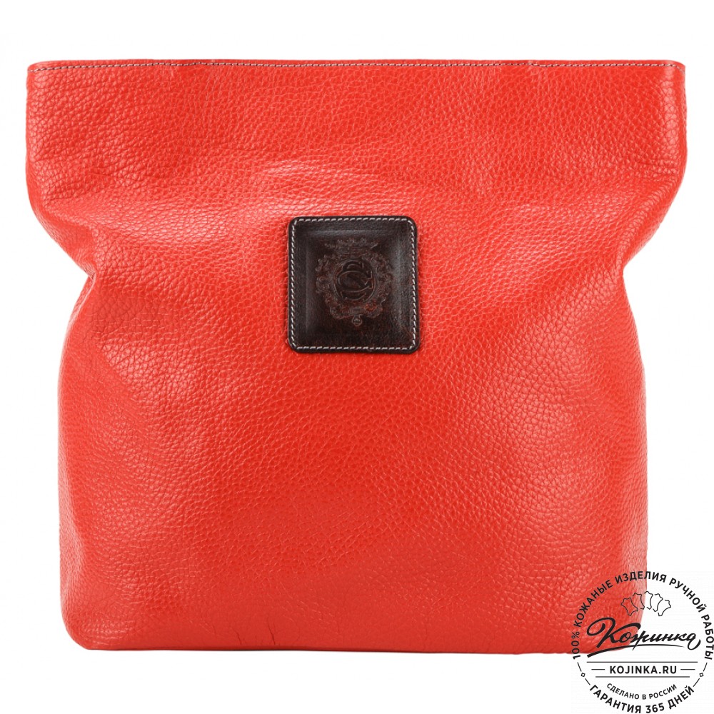 Женская кожаная сумка-рюкзак "Валентино" (красная)