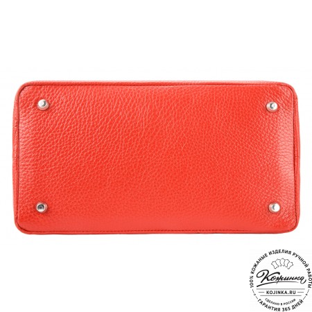 Женская кожаная сумка-рюкзак "Валентино" (красная)