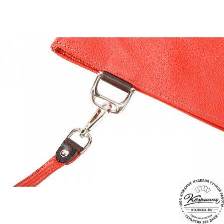 Женская кожаная сумка-рюкзак "Валентино" (красная)