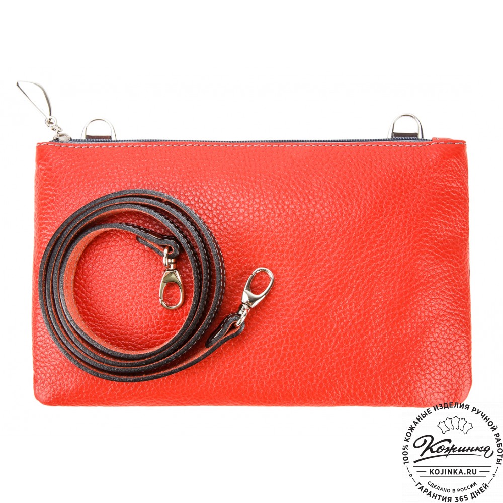 Женская кожаная сумка-рюкзак "Валентино" (красная)